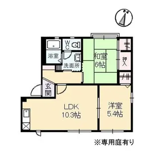 クレインフィールド B棟【2階】の間取り