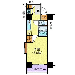 ガーラ市ヶ谷銀杏坂【10階】の間取り