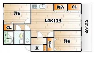 別院メゾン【3階】の間取り