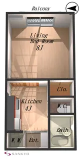 山形県山形市薬師町1【アパート】の間取り