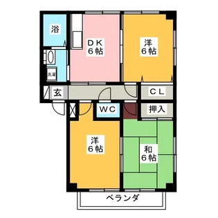 グランデージ大木【1階】の間取り