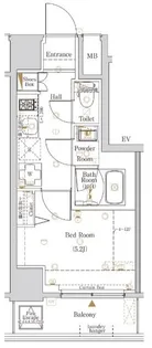Log戸越【6階】の間取り