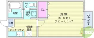 クレスト南仙台3【1階】の間取り