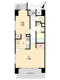 レジディア榴岡公園【5階】の間取り