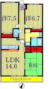 モラダ・アケボノ【1階】の間取り