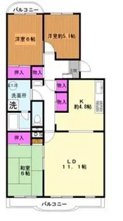 千葉県千葉市若葉区みつわ台5【マンション】の間取り