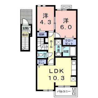 セイバリーハウス【2階】の間取り