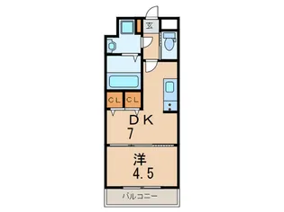プレジオ西宮【3階】の間取り
