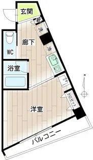 第131新井ビル(エーデルブルーメ島根)【6階】の間取り