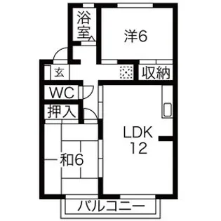 ウェスティーみずほII【1階】の間取り