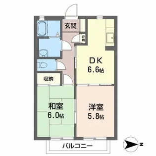 京都府福知山市字篠尾【アパート】の間取り