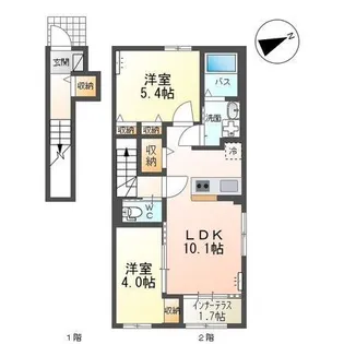 山形県上山市南町【アパート】の間取り