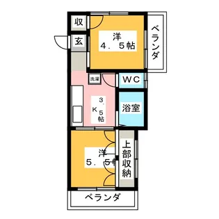 ドミール田谷【2階】の間取り