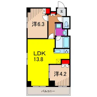 メトロステージ亀有【3階】の間取り