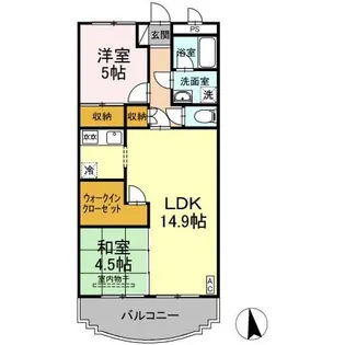プルメリア・イズシ【2階】の間取り