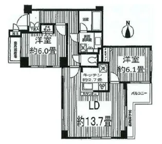 グランシャルム両国ボヌール【2階】の間取り