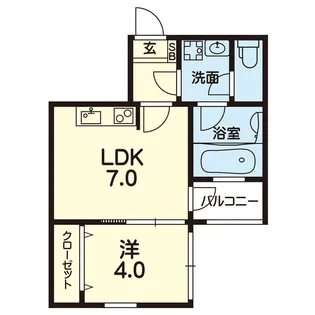 Primavera九品寺【4階】の間取り
