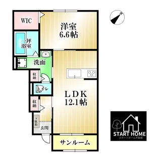 徳島県板野郡松茂町中喜来字群恵【アパート】の間取り