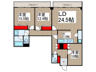 トーカンマンション南青山【1階】の間取り