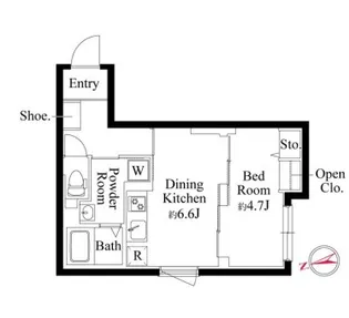 エクサム三軒茶屋IV【3階】の間取り