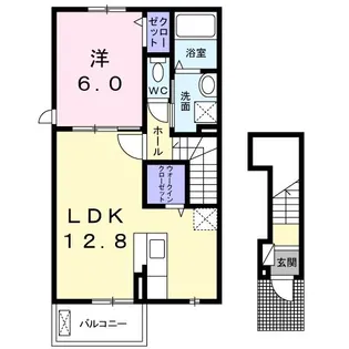 山口県防府市三田尻3【アパート】の間取り