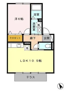 バロン首里平良【1階】の間取り