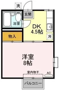 コーポライブラリー B棟【1階】の間取り