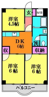 ロイヤルシオン刈部【7階】の間取り