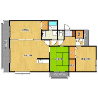 福岡県久留米市梅満町【マンション】の間取り