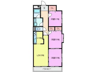 イースト サンヒルズ【1階】の間取り