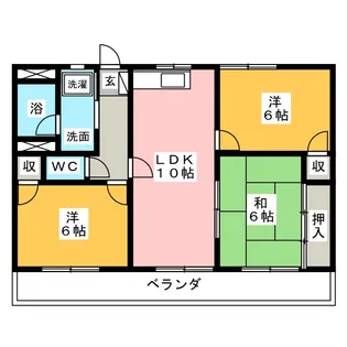 プリベール小牧【3階】の間取り