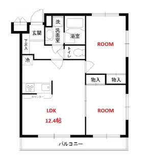 神奈川県横浜市神奈川区西大口【マンション】の間取り