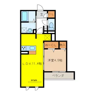 岐阜県岐阜市薮田南1【アパート】の間取り