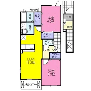 カーサプラシード A【2階】の間取り