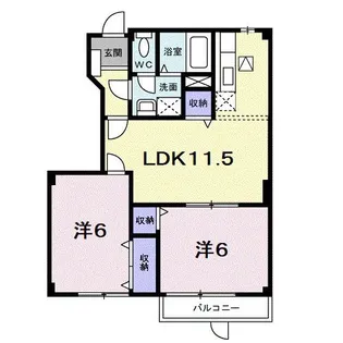 サニーハイツ【1階】の間取り