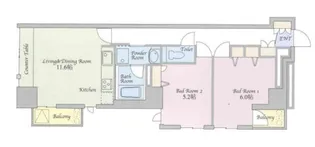 ムルーエ築地【3階】の間取り