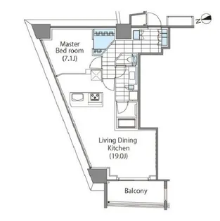 コンフォリア新宿イーストサイドタワー【12階】の間取り