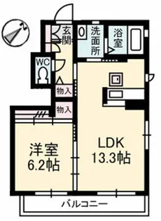 シャーメゾン ル・コンフォール【2階】の間取り