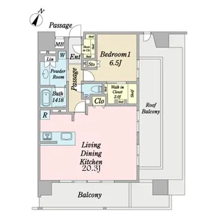 デュオヒルズ那覇壺屋【8階】の間取り