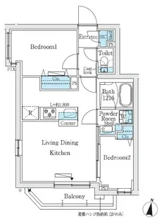 プライムブリス中野富士見町II【4階】の間取り
