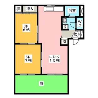 AMTY原山台 B棟【1階】の間取り
