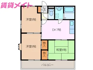 ミノヤトレゾール B棟【1階】の間取り