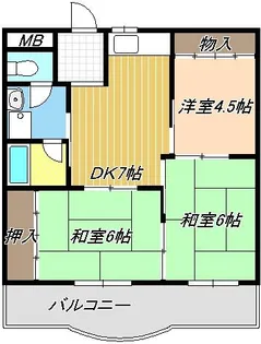 ハイツ幹【1階】の間取り
