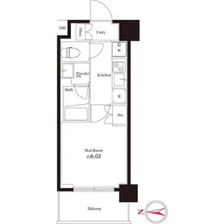 ハーモニーレジデンス武蔵小杉【3階】の間取り