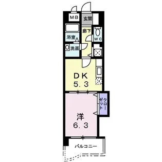レジデンス御笠I【3階】の間取り