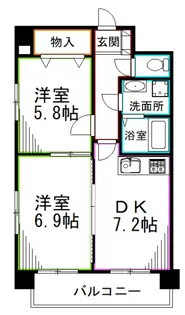 東京都杉並区上荻4【マンション】の間取り