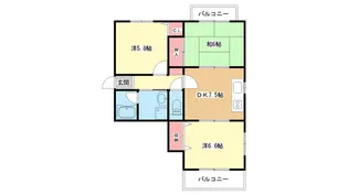 大阪府豊中市南桜塚3【マンション】の間取り