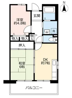 URサンラフレ鳴尾北【4階】の間取り