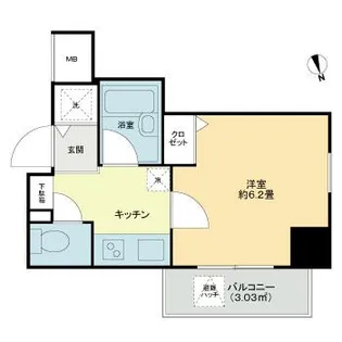 クレアシオン六本木【7階】の間取り
