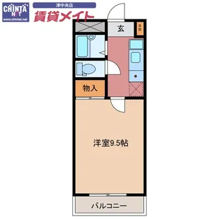 メゾンエルパティオ【2階】の間取り